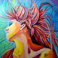 Untamed — Limited Edition Original Abstract Figure Art Print by Shelly Owen