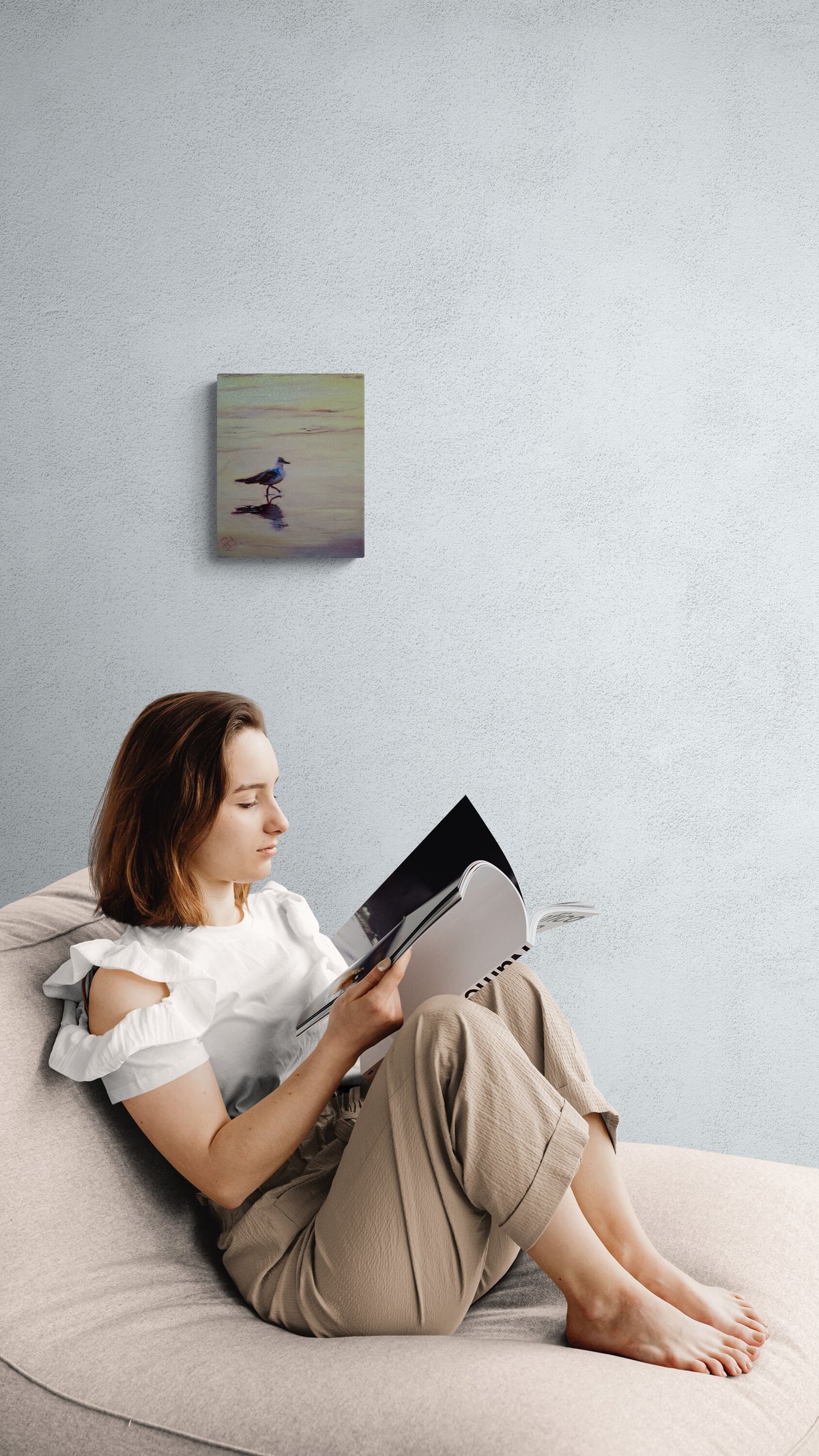 Where Stillness Gathers | Original Shorebird Oil Painting on Canvas | 8×10 | Mississippi Artist